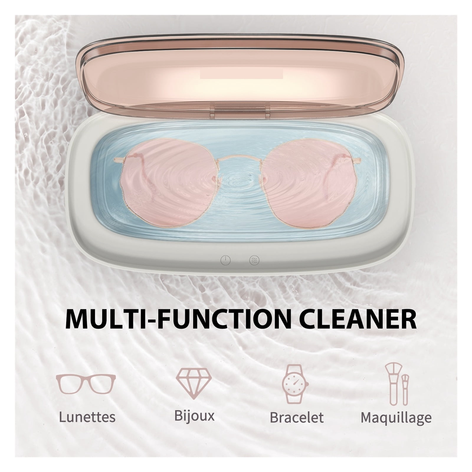 300ML Jewelry Ultrasonic Cleaner Touch Operation 43kHz High Frequency 360° Deep Cleaning ,Convenient to Use