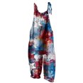 thumbnail image 2 of GaThRRgYP Jumpsuit for Women,Womens Independence Day Print Sleeveless Pocket Strap Casual Overalls Romper Dark Blue L, 2 of 5