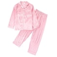 thumbnail image 1 of Akiihool Pyjama d'Été pour Enfants Fille et Femme en Coton à Manches Courtes et Pantalon Long, Ensemble de Pyjama 2 Pcs (Rose, 5-6 Ans), 1 of 3