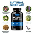 thumbnail image 3 of Natural Sleep Aid (Pack of 3) Capsules Supplement by Phi Naturals, 3 of 8