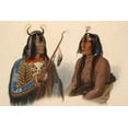 thumbnail image 2 of Bodmer, Karl 18x13 Gold Ornate Wood Framed with Double Matting Museum Art Print Titled - An Assiniboin indian and a Yanktonan indian, 2 of 4