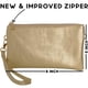thumbnail image 4 of Bolso de mano Humble Chic NY Gold, pulsera de piel vegana, 4 of 9