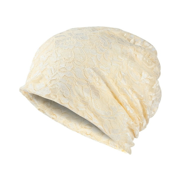 Qarigey Gorro de nailon y LICRA para mujer, gorros con estilo, accesorios ajustables para la cabeza, gorro de punto, tocado de otoño, azul Sombreros Beige Qarigey AP011230-06
