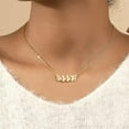 thumbnail image 4 of PAURO Butterfly Angel Numbers Necklaces for Women Stainless Steel 222 Numbers Pendant Choker Numerology Jewelry Gold, 4 of 5