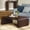 Hazelnut, variant on Arcata Coffee Table (46in / 1140mm), Cerused White