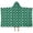 Green Skull Bat, variant on Green Sun Moon Cloud Planet Pattern Hooded Bath Towel,50"x30" for Ages 3 To 12 Kids, Quick Dry Lightweight Soft Microfiber Hood Beach Towel Cover Up for Kids