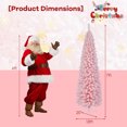 thumbnail image 3 of Gymax 7 FT Artificial Pink Christmas Tree w/ 635 Branch Tips Folding Metal Stand, 3 of 10