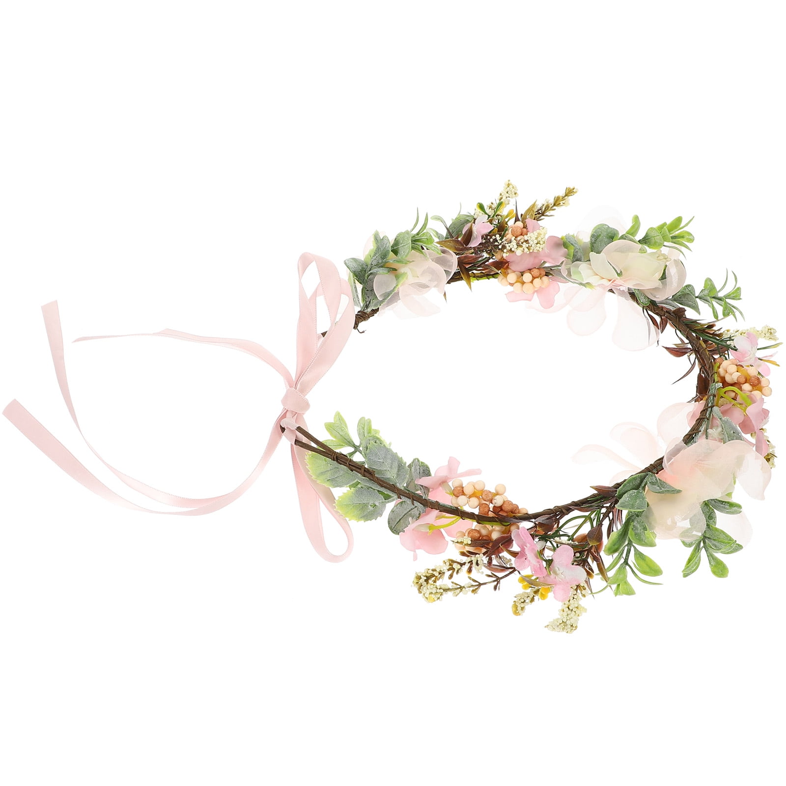 Healifty Lightweight Portable Dog Flower Collar with Decorative Ribbon Strap for Pet Parties and Special Occasions