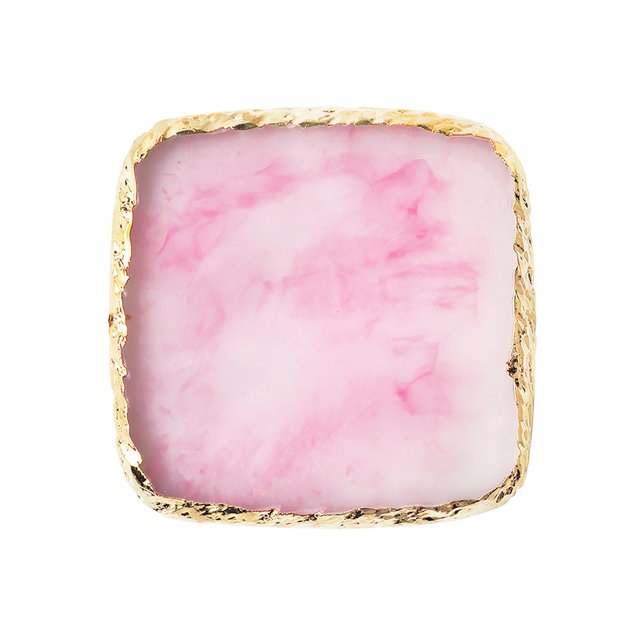 Resina Nail Art Plate Palette Ágata Textura Smooth Square Makeup Palette Multifuncional Portable Golden Edge Nail Art Display Holder Para Mujeres Pintura Artesanía Speravity CE003184-02