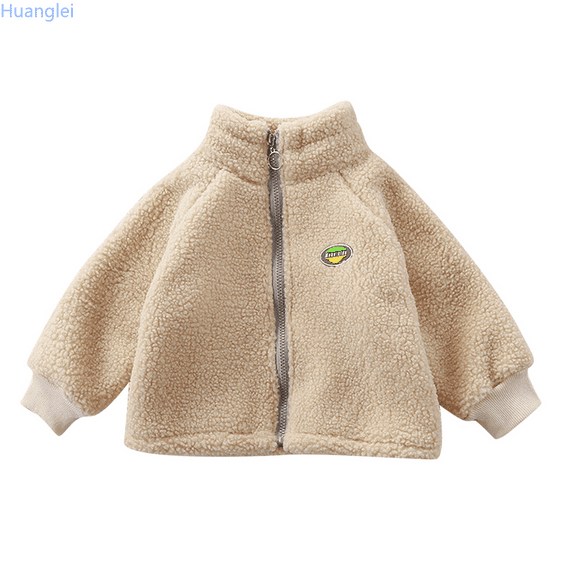 Huanglei Toddler Kids Baby Girls Boys Solid Coat Jacket Outerwear Zipper Warm Winter Outwear Boys Lightweight Jacket 12-18 Months