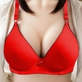 thumbnail image 2 of SMihono Sales Push Up Bras for Women Plus Size Comfort Breathable Bra Wirefree Bra Full Coverage Everyday Bras with Support Lift Red 10, 2 of 5
