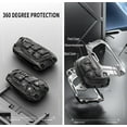 thumbnail image 4 of Sturdy Heavy Metal Key Fob Cover with Keychain - Premium Protector Case for 2020-2022 Cadillac ATS CT5 CT6 XT4 XT5 XTS 5 6 Button Smart Keyless Remote Vehicle Accessories, 4 of 6