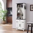 thumbnail image 6 of 72" Tall Bookshelf with Storage Cabinet, 7-Tier Bookcase with Drawer, Display Book Shelf Book Organizer, Home Decor Wood Furniture for Office, White, 6 of 8