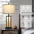 thumbnail image 2 of Juego de mesa vintage Lamp Cinkeda de 68 cm con 2 enchufes USB C+A, 2 of 7