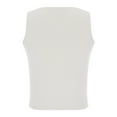 thumbnail image 4 of Women Button Down Tank Top Ribbed Summer Plain Vest Tops Slim Fit Open Front Sleeveless O Neck Crop Shirt, 4 of 4