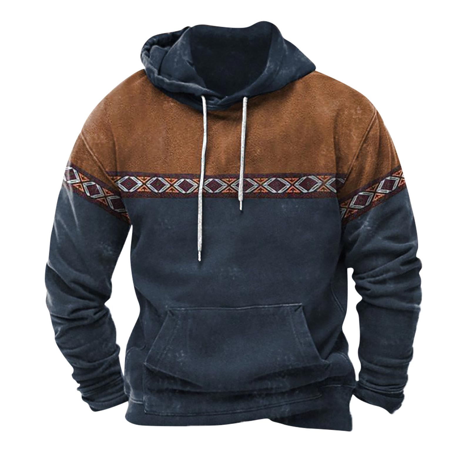 Tribal print kangaroo pocket hoodie sale