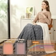 thumbnail image 5 of IdealHouse Wireless Heated Throw 50"x60" Gray, Fast Heating, 10 Settings, Soft Plush Blanket, Machine Washable, 5 of 8