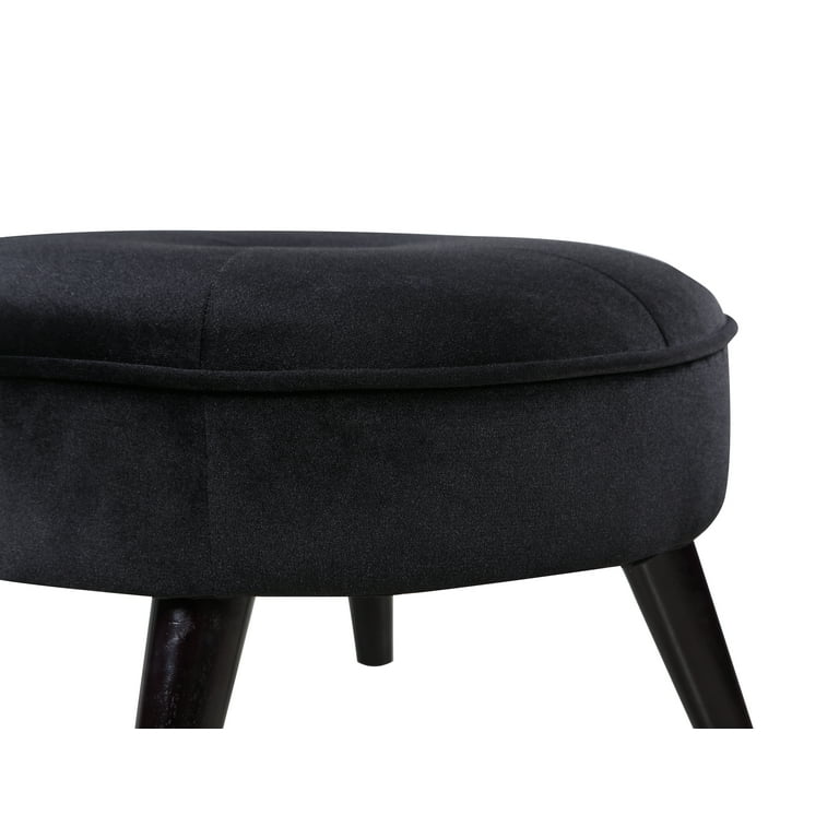 Mobilis Round Velvet Footrest Ottoman Walmart
