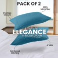 thumbnail image 5 of Microfiber Pillowcase Set of 2 | Soft Cooling Brushed Fabric, Envelope Closure, Hotel Luxury, Shrink and Fade Resistant, Queen, Denim Blue | Utopia Bedding, 5 of 6