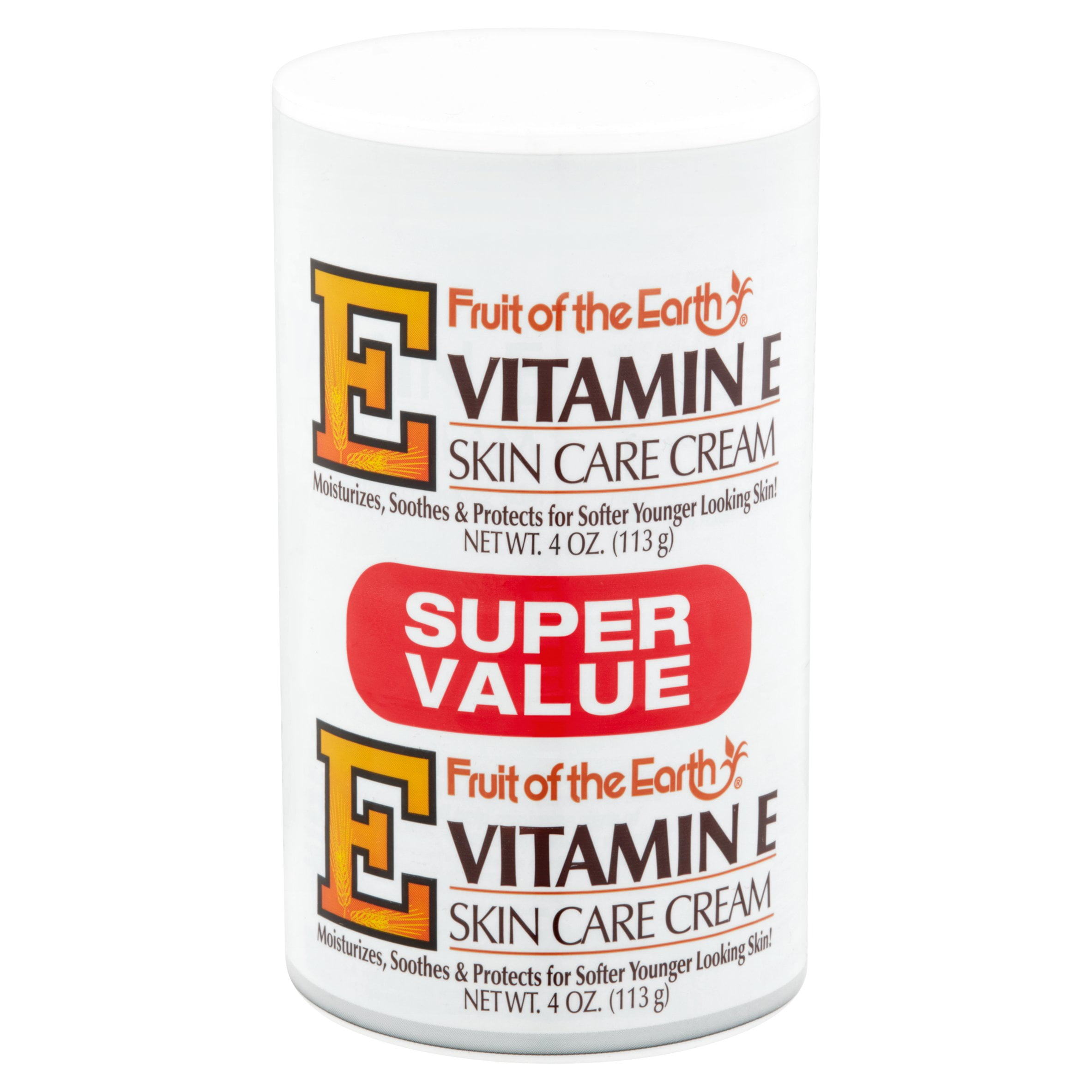 Medisch wangedrag zweer verjaardag Fruit of the Earth Vitamin E Skin Care Cream Super Value, 4 Oz., 2 pack -  Walmart.com