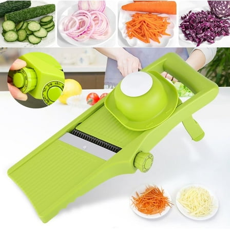 Stainless Steel Slicer Potato Waffle Fry Cutter with Hand Protector Adjustable Food Chopper