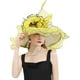 thumbnail image 5 of Women's Kentucky Derby Church Dress Hat Wide Brim Leaf Flower Bridal Shower Hat, 5 of 5