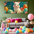 thumbnail image 5 of Adorable Bunny Themed Easter Background Banner Party Decorations for Easter Egg Hunts Family Gatherings Photo Shoots Spring Celebrations, 5 of 6