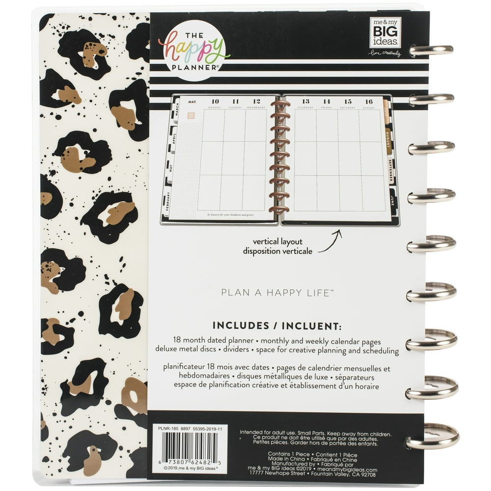 Happy Planner 18Month Dated Medium Planner 7.75"X9.75"Deluxe Wild