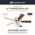 thumbnail image 2 of Prominence Home Whitley 42 Inch Indoor Ceiling Fan with Pull Chain, Bright Brass, 2 of 9