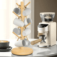 thumbnail image 6 of Mug Holder Tree, Domaci 360° Rotated 8 Hooks Coffee Cup Holder for Counter,Wood Coffee Mug Rack Standing for Coffee Bar Accessories and Kitchen Home Organizer (Natural), 6 of 6