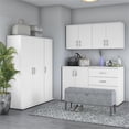 thumbnail image 1 of Pemberly Row 6 Piece Modular Closet Storage Set With Cabinets in White, 1 of 8