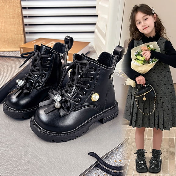 LvhaoGJOB Ankle Boots for Kids Comfortable Fit ankle boots Stylish Design kids ankle boots Non-Slip Platform Sole girls shoes Winter Everyday Wear Footwear Ankle Boots