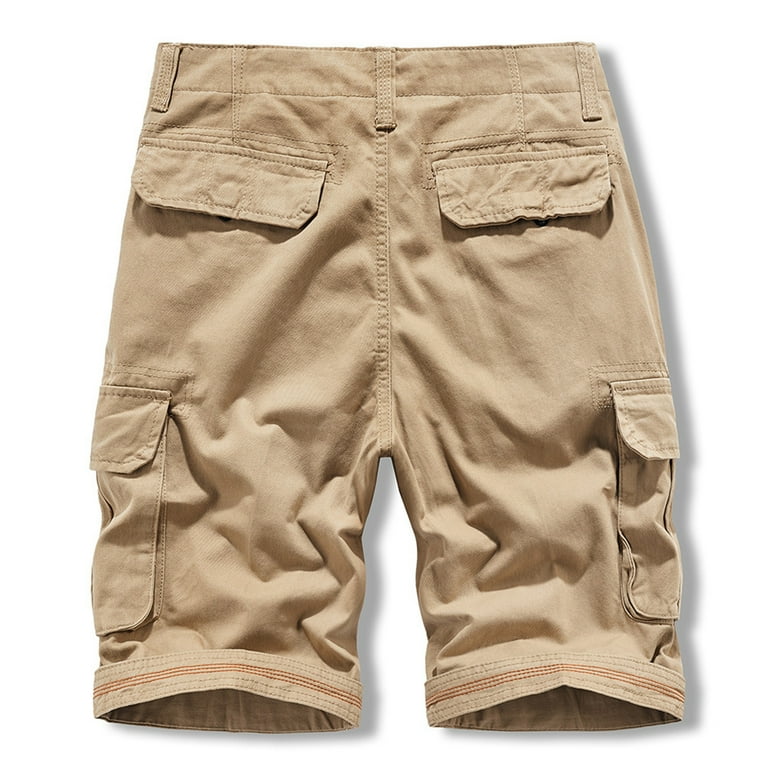 【S/E/O】 COTTON CARGO SHORTS DESERT Teen Boy Shorts Pants Cargo Solid Zipper Cotton Shorts Jorts