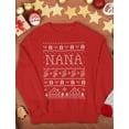 thumbnail image 3 of Tstars Festive Nana Christmas Sweatshirt for Women, Grandma Holiday Sweater Style, 3 of 6
