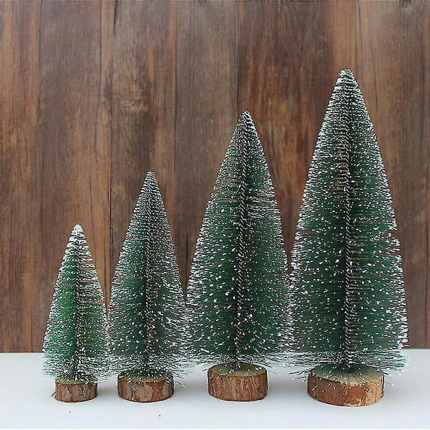 5 piezas de árbol de Navidad de moda Pequeños accesorios de habitación de pino de cedro Adorno para árbol de Navidad, 10 cm, 15 cm