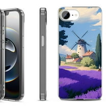 Shockproof Protective Phone Case for iPhone 16e, by OneToughShield - Lavender Field