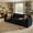 Black, variant on 2-Seater Cloud-Like Loveseat Sofa - Double-Layer Upholstered Cushions, Pet-Friendly Corduroy Couch for Bedroom, Living Room & Apartment, Dark Grey