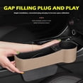 thumbnail image 3 of Caja Almacenamiento para Espacio Asiento Con Soporte para Vasos Con Orificio Carga USB Dual Creativo para Coche (pasajero) (beige), 3 of 7