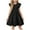 Black, variant on Ierhent Girls Dresses Girl's Dresses Cotton Ruffle Sleeve Tiered Swing A-Line Cute Midi Casual Sundress Blue,9-10 Years