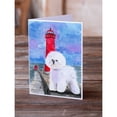 thumbnail image 2 of Lighthouse with Bichon Frise Greeting Cards and Envelopes Pack of 8, 2 of 2