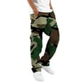 thumbnail image 3 of Blekii Men's Camouflage Print Cargo Pants, Elastic Waist Tapered Leg Utility Trousers, Casual Outdoor Pants with Multiple Pockets, Durable Fabric for Hiking Or Work, Functional, 3 of 8