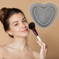 thumbnail image 5 of Unique Bargains 1 Pc Foldable Heart-shaped Makeup Sponge Brush Cleaner Gray, 5 of 5
