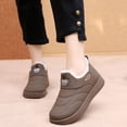 thumbnail image 2 of Winter Snow Boots for Women Slip on Furry Lined Ankle Booties Casual Comfy Lightweight Soft Sole Cold Weather Walking Shoes Brown Size 5.5, 2 of 7