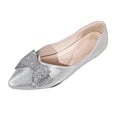 thumbnail image 5 of Xucatan Women's Metallic Pointed Toe Flats, Glitter Slip On Loafers, Cushioned Comfortable Dress Shoes for Office Wedding Daily Gift, 5 of 9