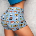 thumbnail image 4 of Balery Kawaii Sushi (2) Pantalones cortos de entrenamiento estampados para mujer, sin costuras, ajustados, para gimnasio, yoga, correr, deportes, ejercicio activo, fitness.-Large, 4 of 8