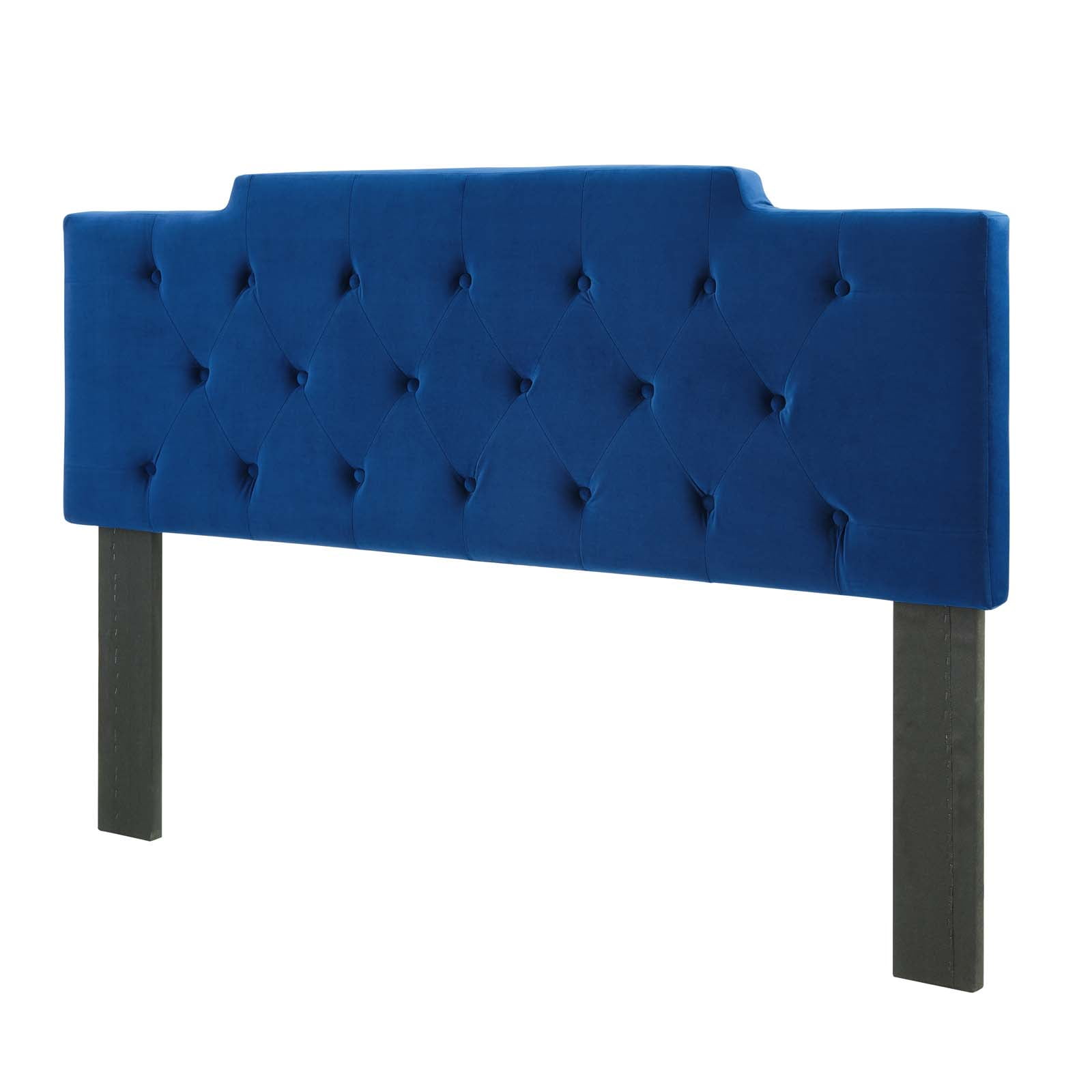Tufted Headboard, Twin Size, Velvet, Blue Navy, Modern Contemporary Urban Design, Bedroom Master