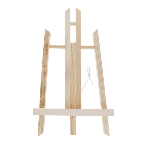 10Pack Small Tabletop Display Stand Easel - Wood Tripod, Kids