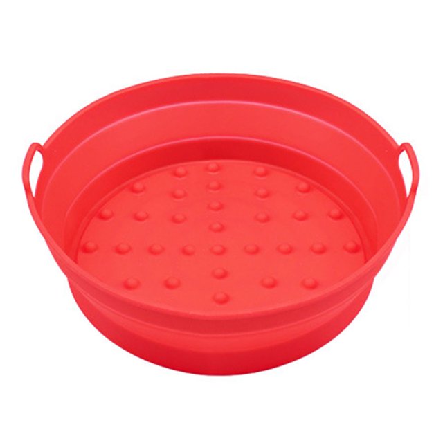 Tapis de Friteuse Réutilisable en Silicone Écologique Pliable pour Four Micro-Ondes Plateau de Cuisson Fournitures de Cuisine
