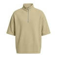 thumbnail image 5 of Cheytotty Waffle Henley Shirts For Men Short Sleeve Comfy Blouse Workout Golf Tops Khaki S, 5 of 8