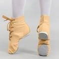 thumbnail image 4 of Xfvqtps Ballet Shoes for Girls High Top Soft Sole Non Slip Lace up Canvas Dance Shoes for Jazz Gymnastics Performance Khaki, 4 of 7
